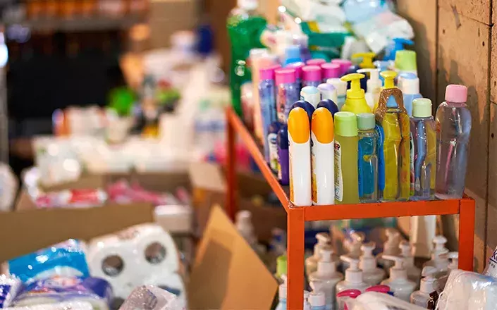 Image illustrant le don de produits d'hygiène
