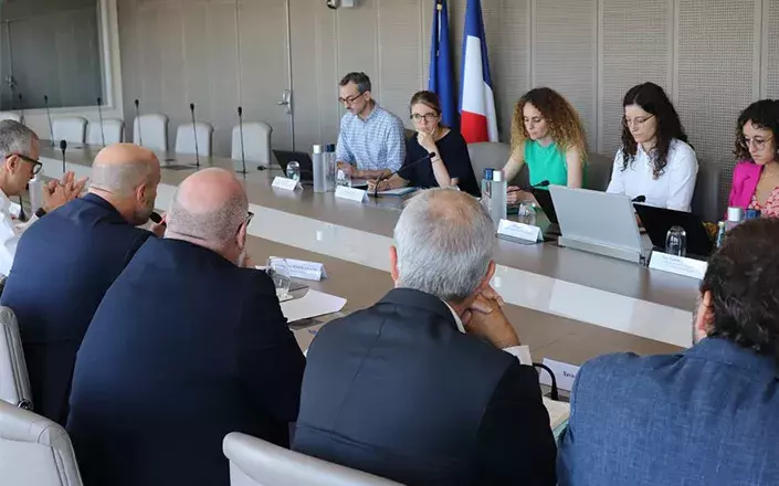Rencontre entre Aurore Bergé et les dirigeants de quatre groupes de crèches